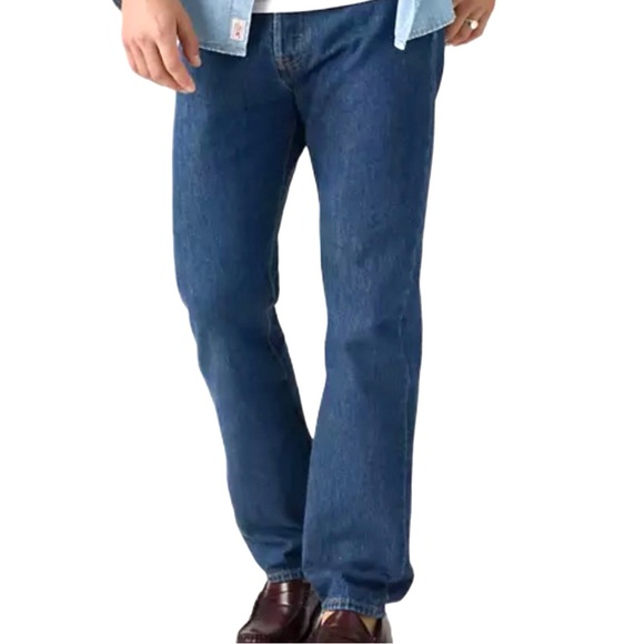 VTG Men’s Orange Tab Original 505 Straight Leg Relaxed Fit Dark Stone Levi Jeans - Picture 1 of 11